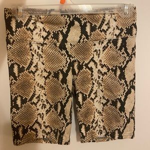 TNA snakeskin equator biker shorts